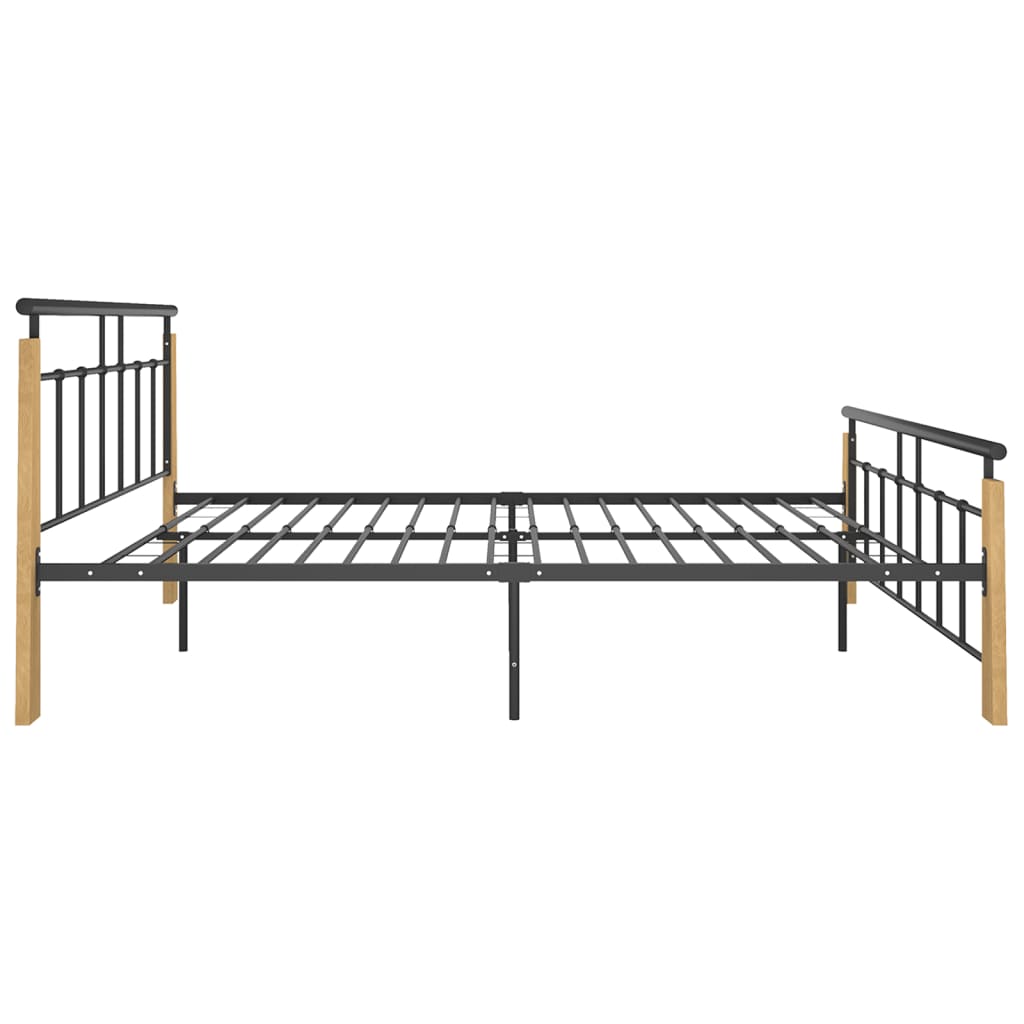 Sengeramme metall og heltre eik 140x200 cm