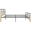 Sengeramme metall og heltre eik 140x200 cm