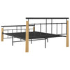 Sengeramme metall og heltre eik 140x200 cm