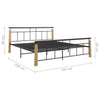 Sengeramme metall og heltre eik 180x200 cm