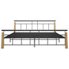 Sengeramme metall og heltre eik 200x200 cm