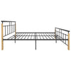 Sengeramme metall og heltre eik 200x200 cm