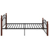 Sengeramme svart metall og heltre eik 120x200 cm