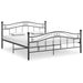 Sengeramme svart metall 140x200 cm