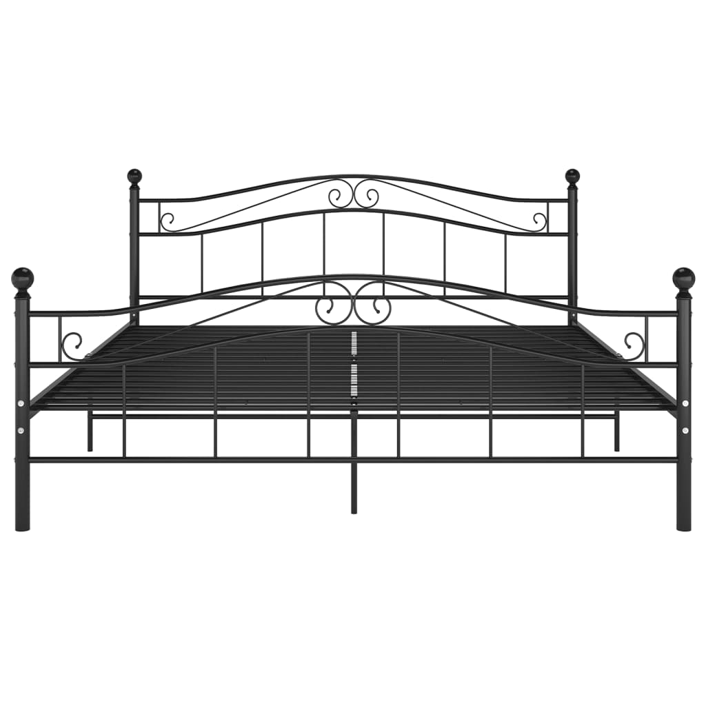 Sengeramme svart metall 140x200 cm