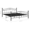 Sengeramme svart metall 140x200 cm
