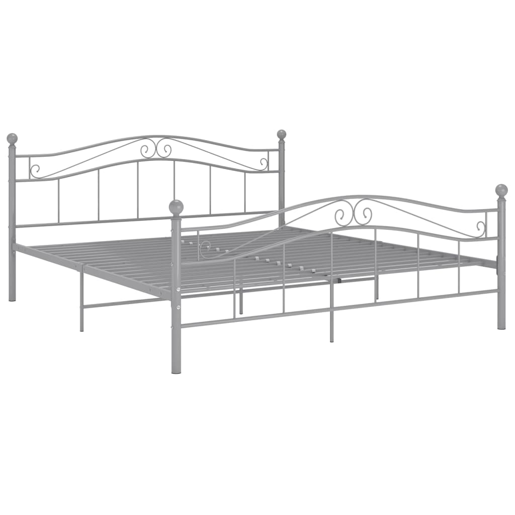 Sengeramme uten madrass grå metall 140x200 cm