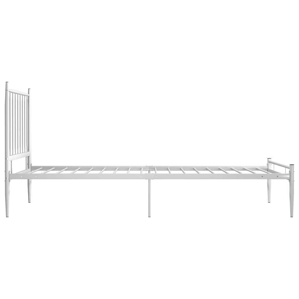 Sengeramme hvit metall 90x200 cm