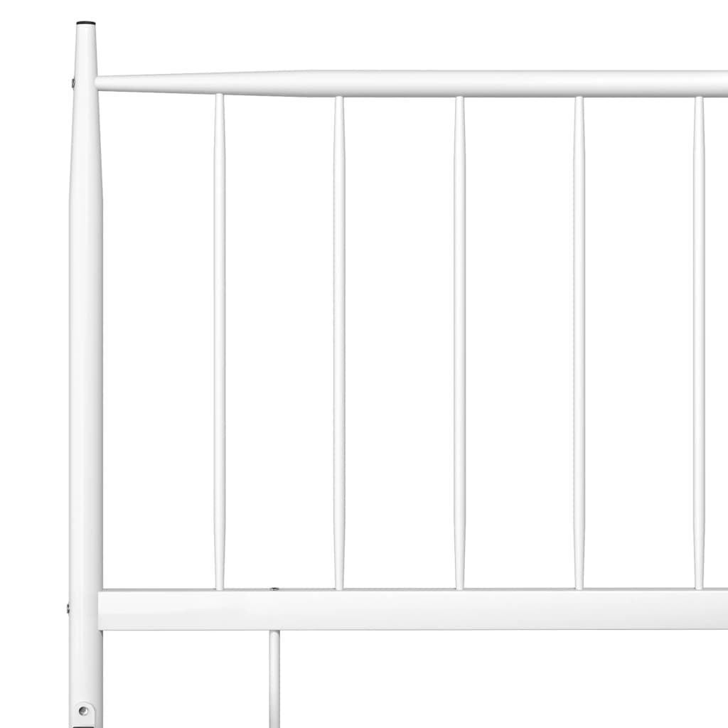 Sengeramme hvit metall 90x200 cm
