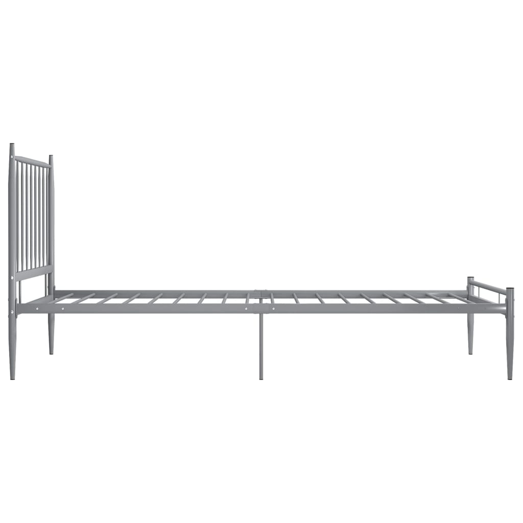 Sengeramme grå metall 100x200 cm