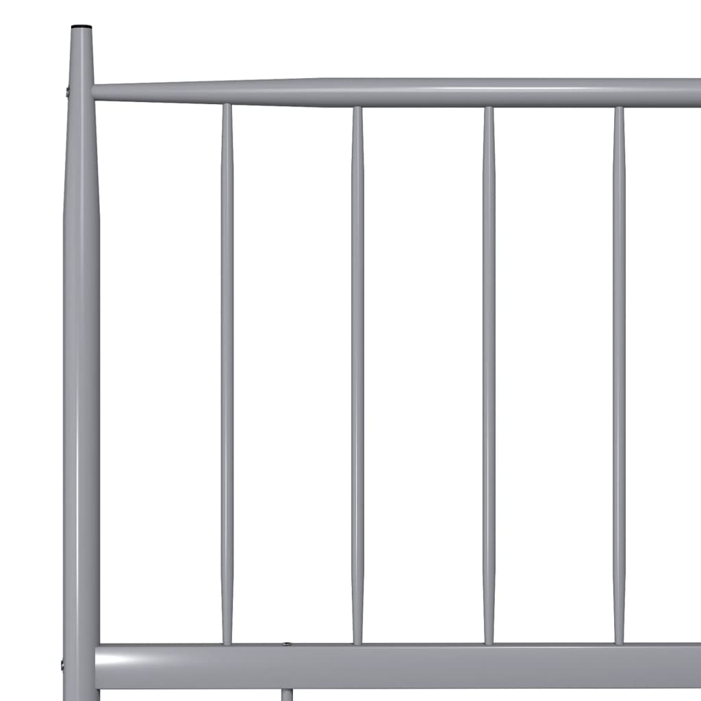 Sengeramme grå metall 100x200 cm