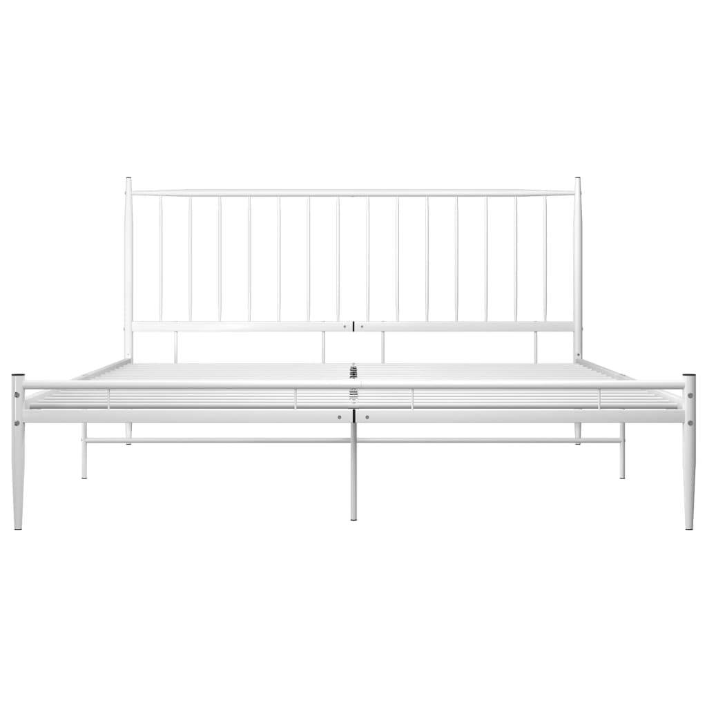 Sengeramme hvit metall 180x200 cm
