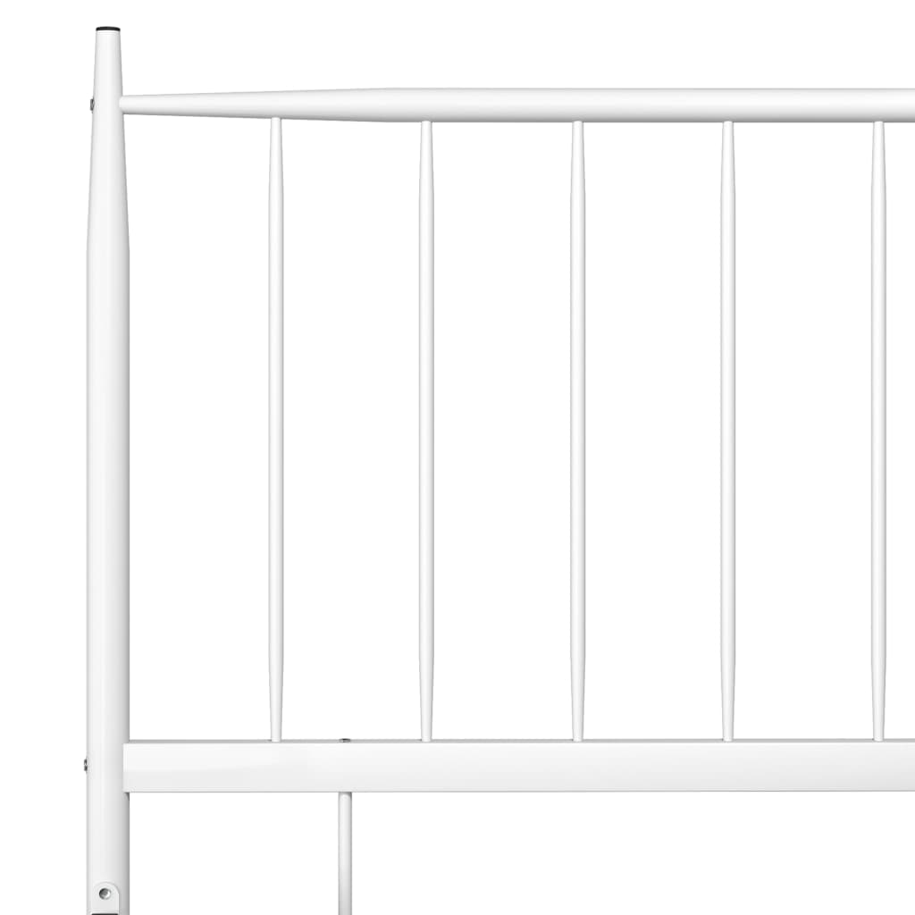 Sengeramme hvit metall 180x200 cm