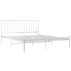 Sengeramme hvit metall 200x200 cm