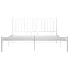 Sengeramme hvit metall 200x200 cm