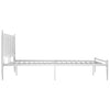 Sengeramme hvit metall 200x200 cm