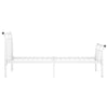 Sengeramme hvit metall 100x200 cm