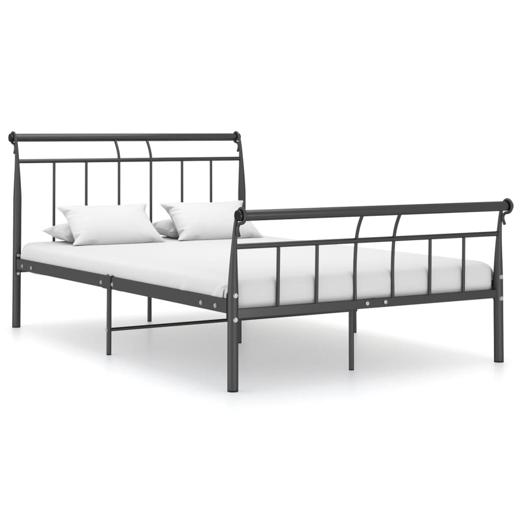 Sengeramme svart metall 120x200 cm
