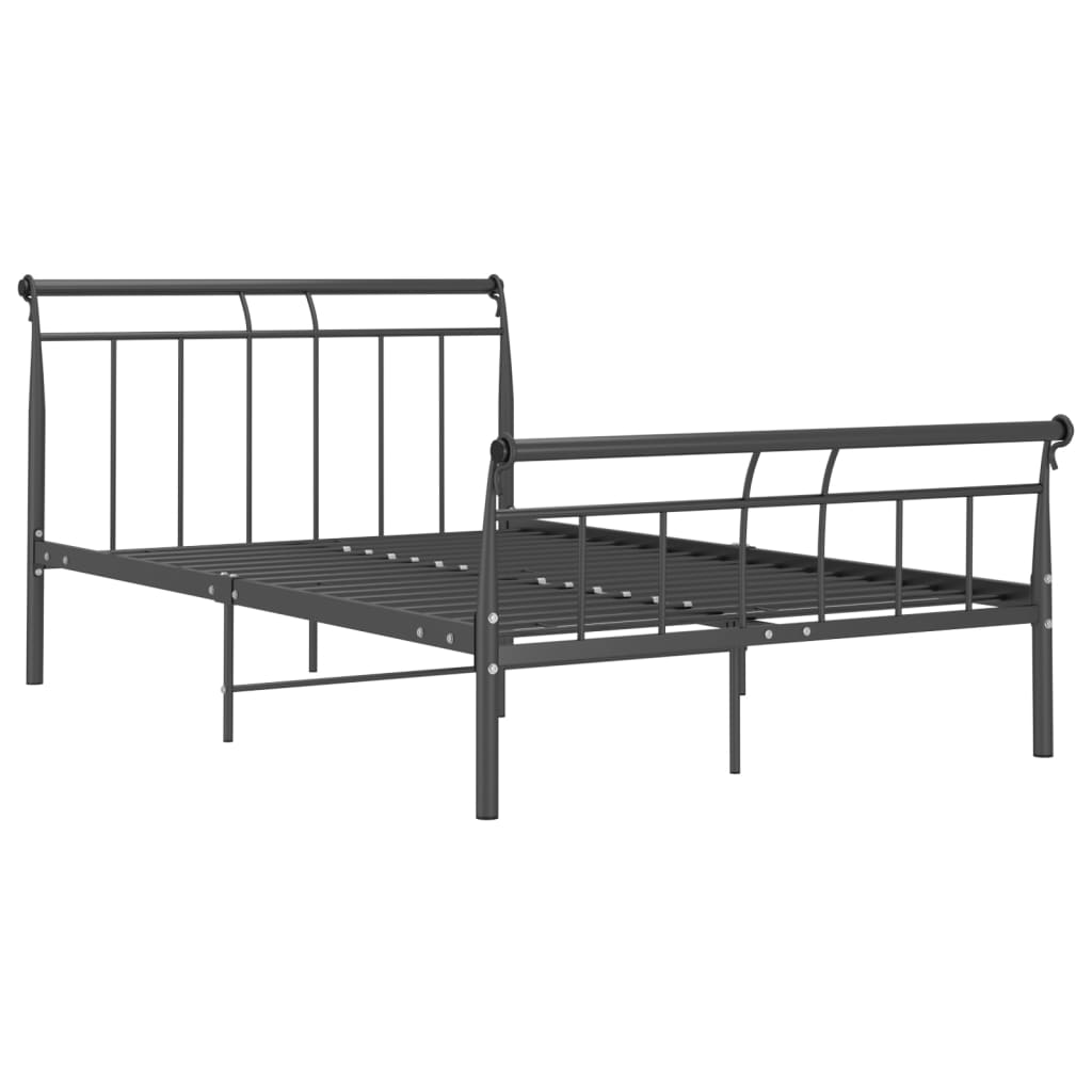 Sengeramme svart metall 120x200 cm