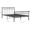 Sengeramme svart metall 120x200 cm