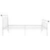 Sengeramme hvit metall 200x200 cm