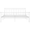 Sengeramme hvit metall 200x200 cm
