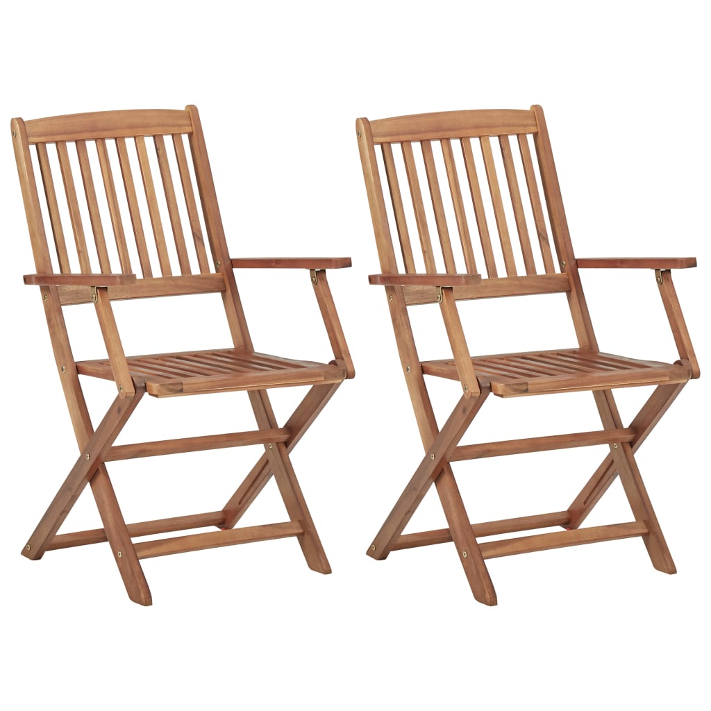 Klappstoler 2 stk heltre akasie