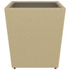 Hagebistrosett 5 deler polyrotting og herdet glass beige