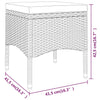 Hagebistrosett 5 deler polyrotting og herdet glass beige