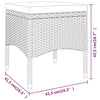 Hagebistrosett 5 deler polyrotting og herdet glass brun