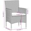 Hagebistrosett 5 deler polyrotting og herdet glass svart
