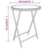 Hagebistrosett 5 deler polyrotting og herdet glass svart