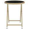 Hagebistrosett 5 deler polyrotting og herdet glass beige