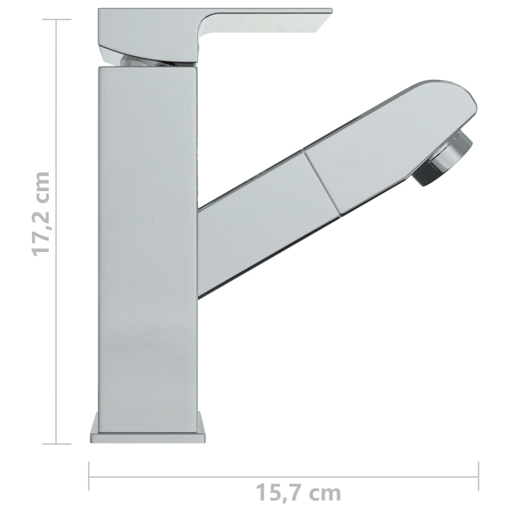 Badekran med uttrekkbar funksjon og kromfinish 157x172 mm