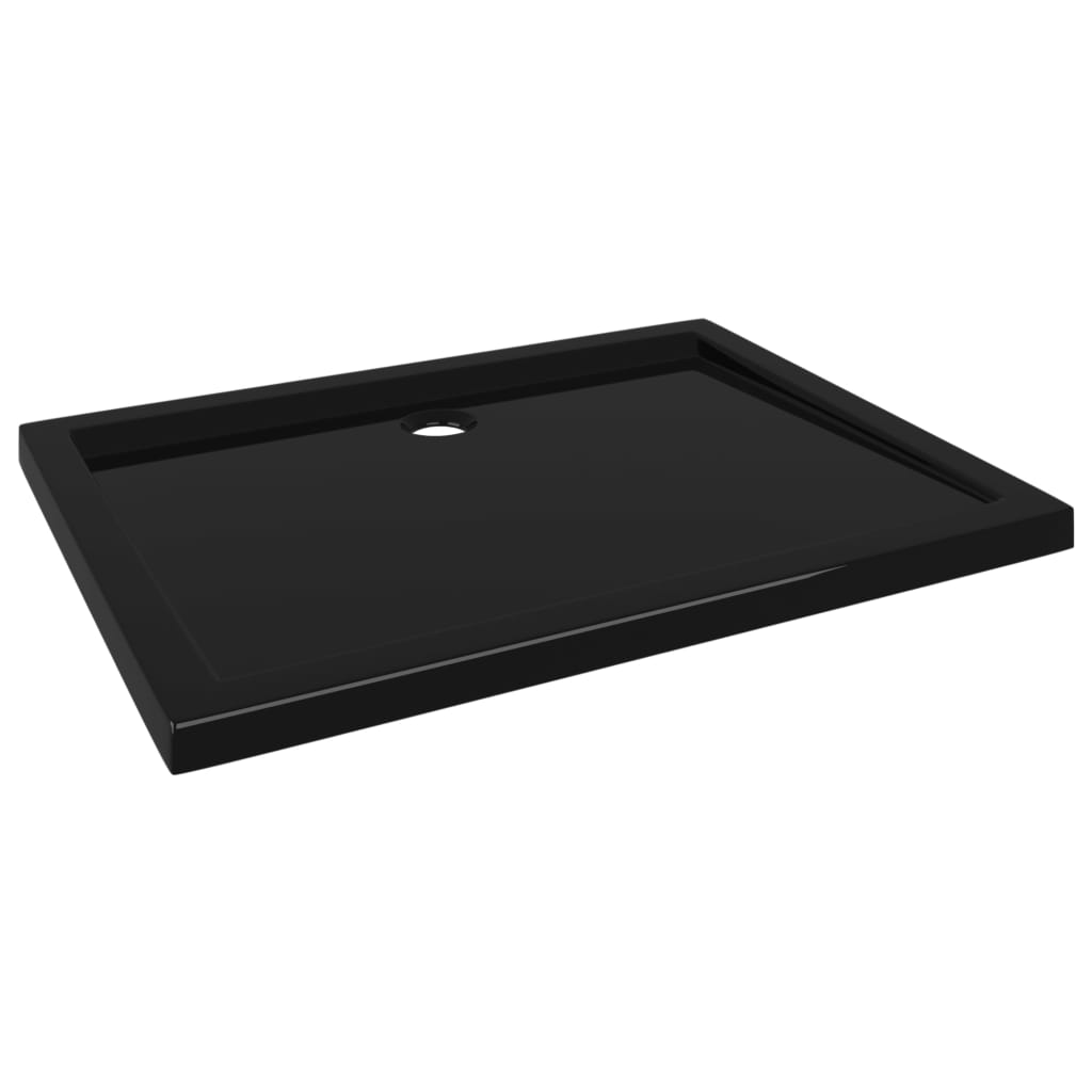 Rektangulært dusjbrett ABS svart 70x90 cm
