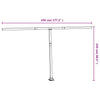 Markisestolpesett antrasitt 450x245 cm jern