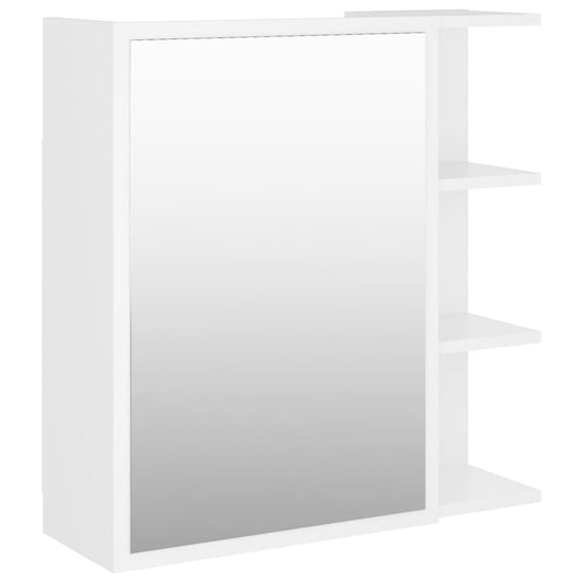 Speilskap til baderom hvit 62,5x20,5x64 cm konstruert tre