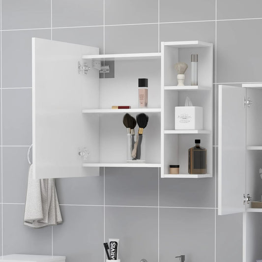 Speilskap til baderom hvit 62,5x20,5x64 cm konstruert tre