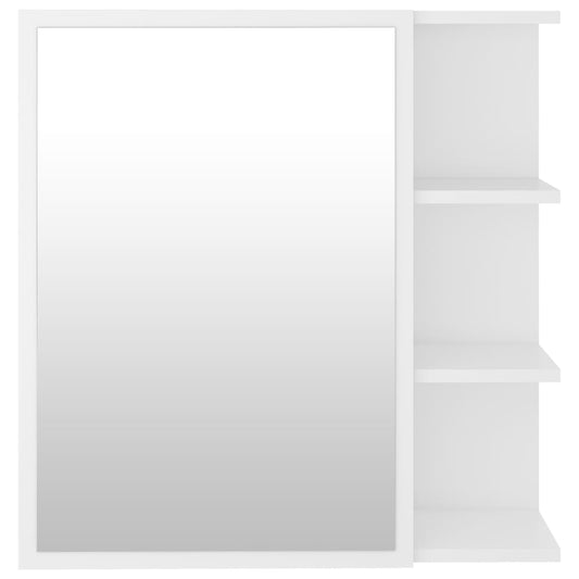 Speilskap til baderom hvit 62,5x20,5x64 cm konstruert tre