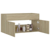 Servantskap sonoma eik 90x38,5x46 cm konstruert tre