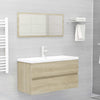 Servantskap sonoma eik 90x38,5x45 cm konstruert tre