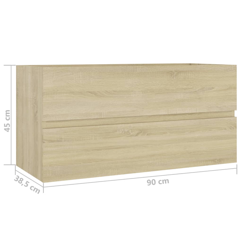 Servantskap sonoma eik 90x38,5x45 cm sponplate