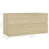 Servantskap sonoma eik 90x38,5x45 cm konstruert tre