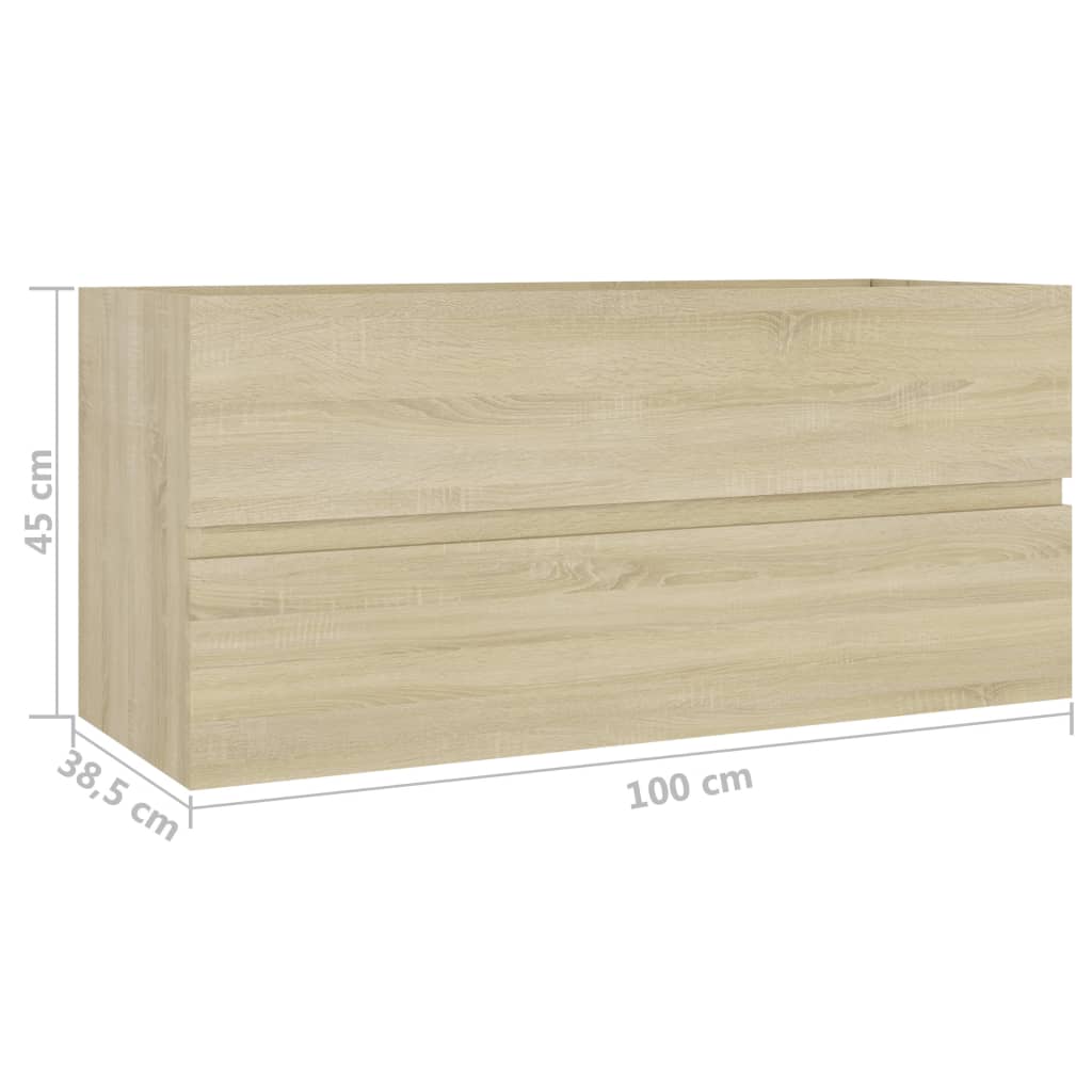 Servantskap sonoma eik 100x38,5x45 cm sponplate