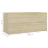 Servantskap sonoma eik 100x38,5x45 cm konstruert tre