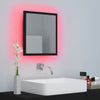 Baderomsspeil LED svart 40x8,5x37 cm akryl