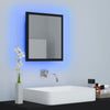 Baderomsspeil LED svart 40x8,5x37 cm akryl