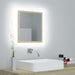 LED-badespeil sonoma eik 40x8,5x37 cm akryl