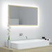 LED-badespeil sonoma eik 80x8,5x37 cm akryl