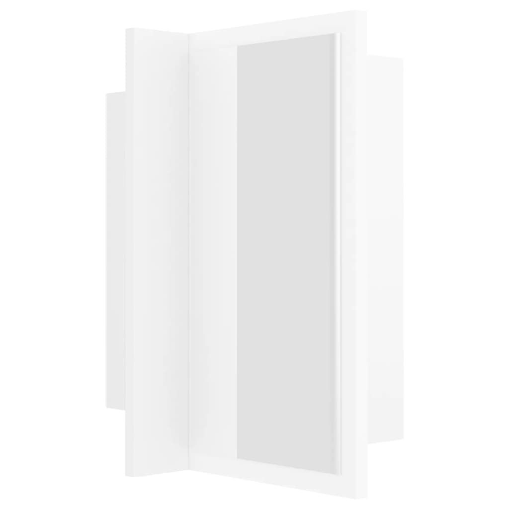 LED-speilskap til baderom hvit 40x12x45 cm akryl